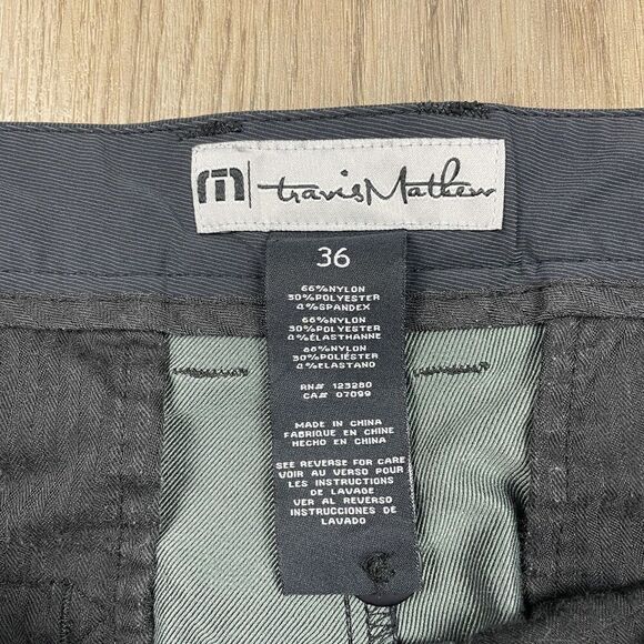 TravisMathew Pants Mens 36 Black Performance Stretch Golf Casual Nylon Spandex - Picture 4 of 10